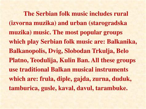 PPT - INSTRUMENTS OF SERBIAN FOLK MUSIC PowerPoint Presentation, free ...