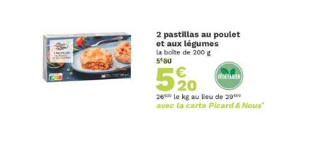 Offre Pastillas Au Poulet Et Aux L Gumes Chez Picard