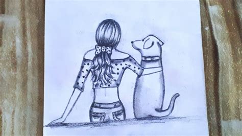 A GIRL AND A DOG DRAWING FOR BEGINNERS RESME YENİ BAŞLAYANLAR İÇİN