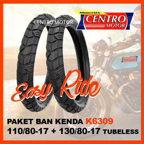 Jual KENDA K6309 PAKET BAN 110 80 17plus130 80 17 TUBELESS BAN