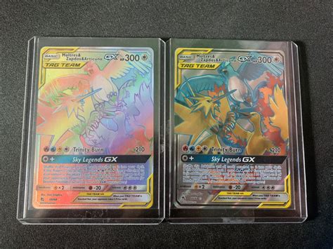 Moltres Zapdos Articuno Tag Team Gx Pokemon Cards Tcg Hidden Fates