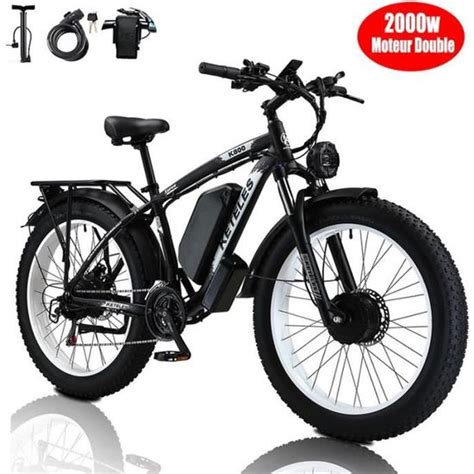 Keteles K800 Vélo électrique Roues 26 Moteurs 2 X1000w Batteries 48v 23ah Autonomie