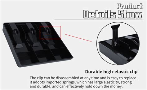 Sukhad Abs Plastic Cash Drawer Bills Coins Abs Cashier Storage Box