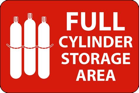 Gas Cylinder Sign Full Cylinder Storage Area 13704291 Vector Art at ...