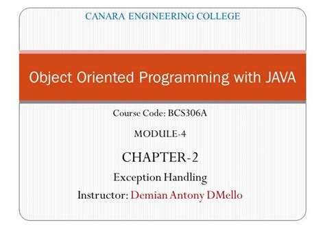 Exception Handling In Java Ppt