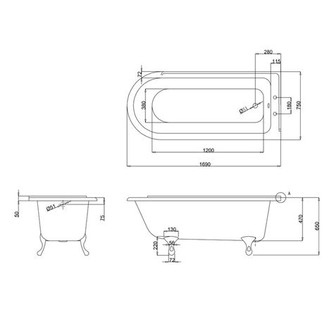 Burlington Hampton Freestanding Traditional Shower Bath Sale