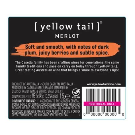 Yellow Tail Merlot South Eastern Australia Red Wine 15 L Ralphs