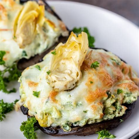 Air Fryer Stuffed Portobello Mushroom Recipe Tasty Air Fryer Recipes