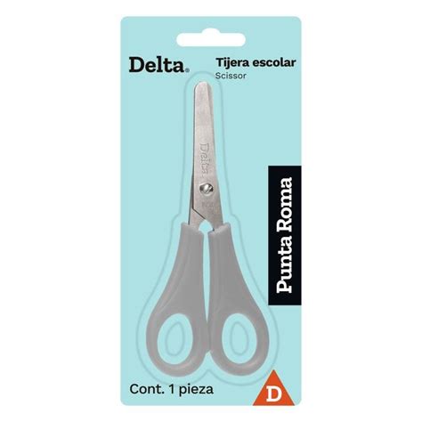 Tijera Escolar Delta D10 Punta Roma 5 12 7 Cm Mango Plastico