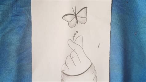 Pencil Drawing Of Hand With Beautiful Butterfly Butterflydrawing Youtube