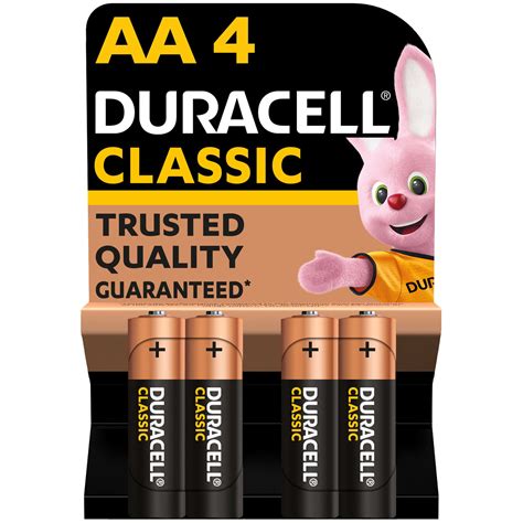 Pile Alcaline AA Classic LR6 MN1500 x4 DURACELL le lot de 4 piles à