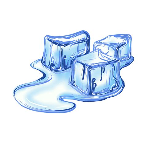 Blue Ice Hd Transparent Ice Cartoon Style Blue Ice Cube Blue Ice