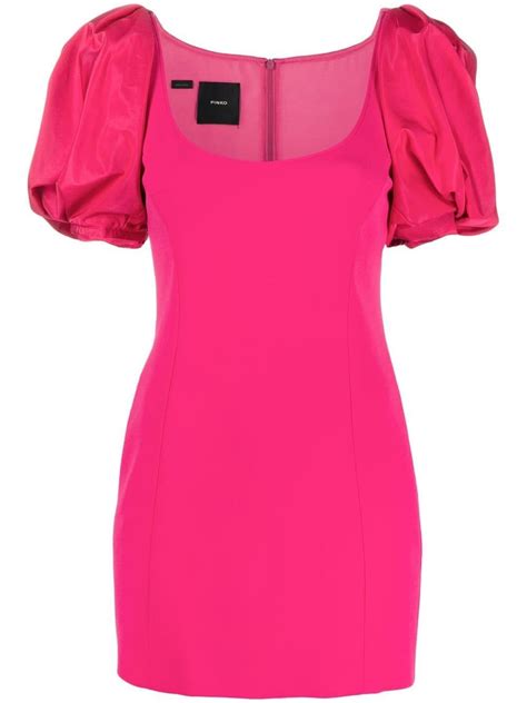 Buy Pinko O Puff Sleeved Mini Dress Pink At 29 Off Editorialist