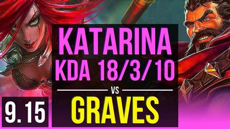 Katarina Vs Graves Mid 4 Early Solo Kills Rank 13 Katarina