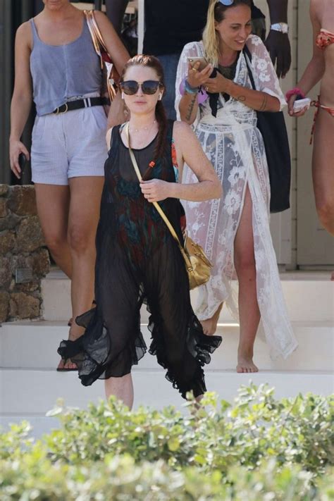 Lindsay Lohan With Hot Friend In A Bikini Candids At Lohan Beach House In Mykonos GotCeleb