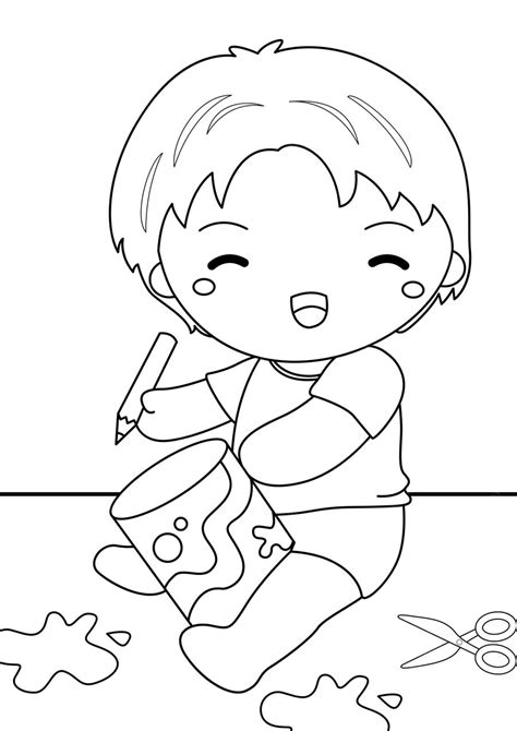 Premium Vector Kids Painting Activity Coloring Pages A4 For Kids And