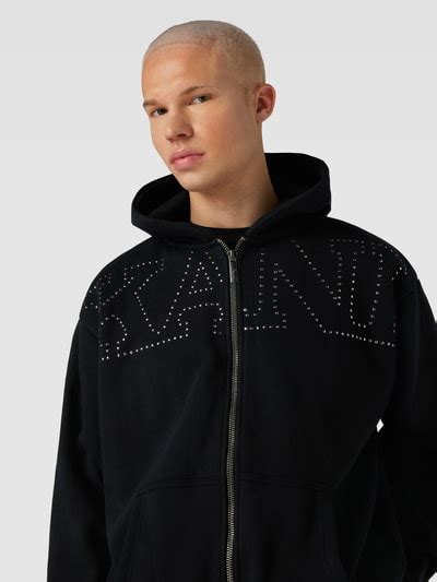 Karl Kani Sweatjacke Mit Label Ziersteinbesatz Modell Studded Retro