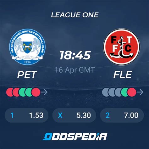 Peterborough United Vs Fleetwood Town Predictions Odds Live Score