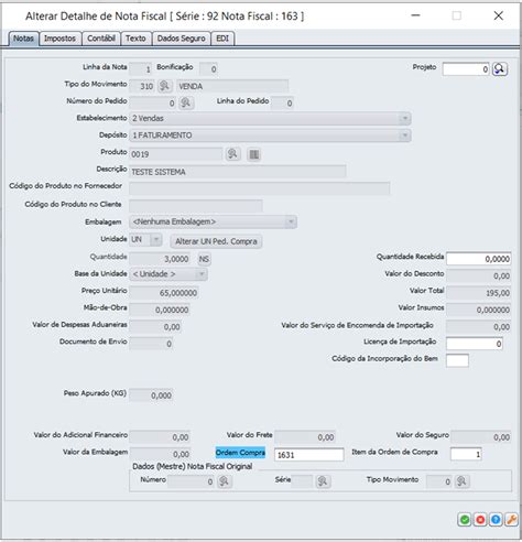Como Gerar A Nfe N Mero E Linha Detalhe Do Pedido Tag Xped E