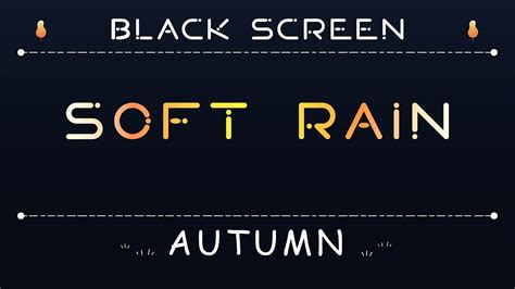 Autumn Real RAIN Sleep In 5 Minutes BLACK SCREEN Sounds Of Rain