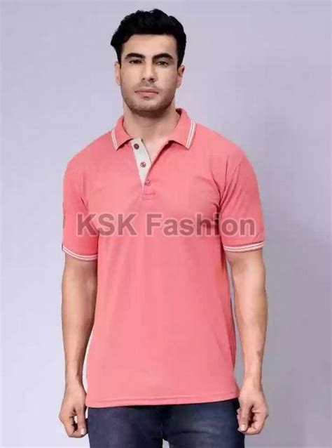 Half Sleeve Mens Pink Cotton Lycra Polo T Shirt Size Xl At Rs 300 Piece In Tirupur