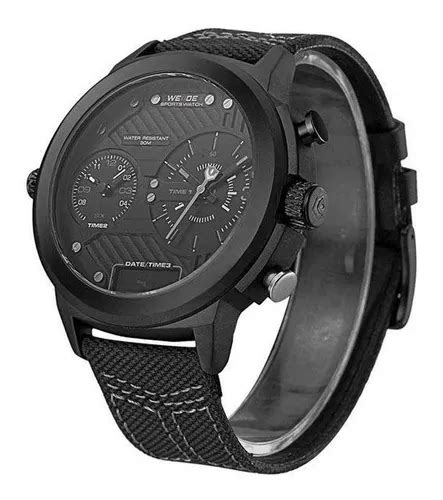 Reloj Weide Anadigi Wh Para Hombre Color Negro Mercadolibre