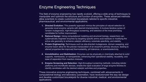 Engineered Enzymes And Their Applicationsppt Pptx