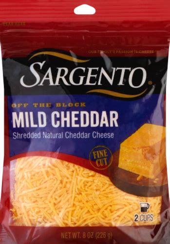 Sargento Mild Cheddar Fancy Shredded Cheese 8 Oz King Soopers