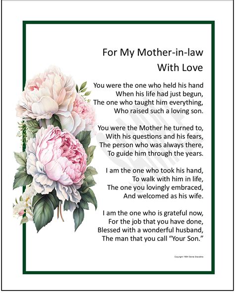 Mother In Law Poems From Son In Law