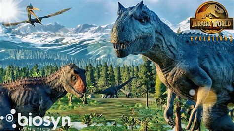 Biosyn Sanctuary Big Rock Allosaurus And Demon Carnotaurus In The Valley Jurassic World