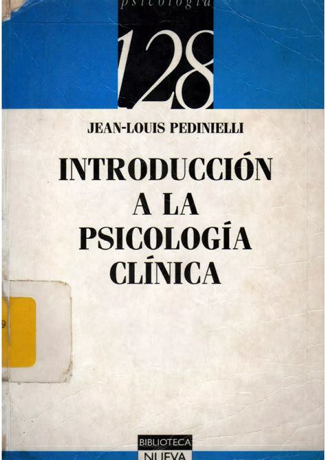 Introducción A La Psicología Clínica Pedinielli Cap 3 Pdf