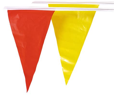 The Brushman Perimeter Marking Pennant Flags Red Yellow 100 Line