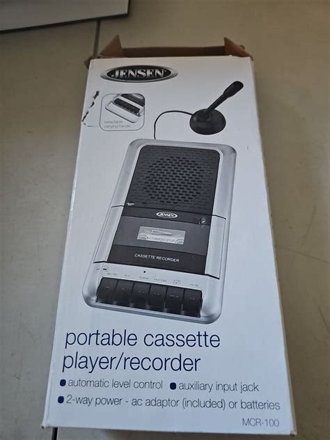 New Jensen Portable Cassette Playerrecorder Mcr 100 Ebay