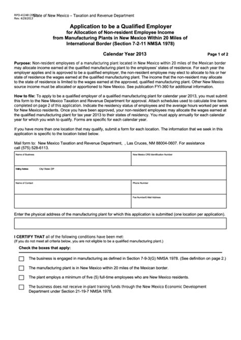 Form Rpd 41248 Application To Be A Qualified Employer Printable Pdf