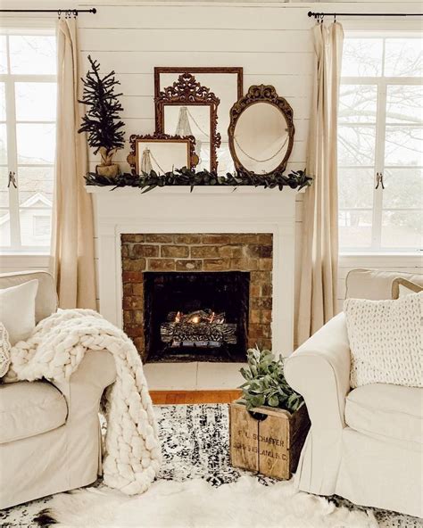 33 Cozy Winter Fireplace Ideas That Makes You Warm Winter Living Room