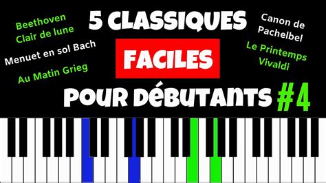 5 CLASSIQUES FACILES au PIANO pour débutants 4 YouTube