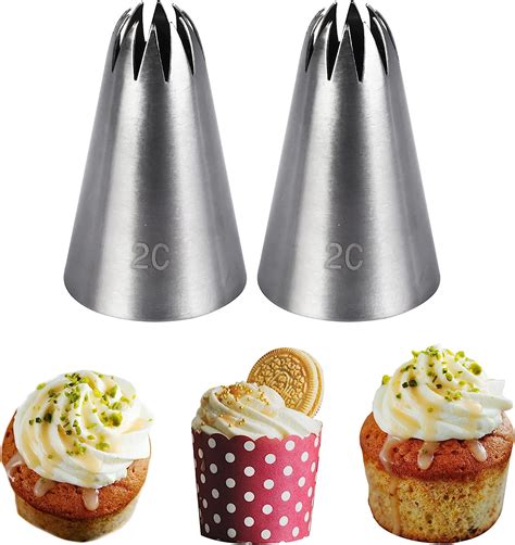 Buy Ebllpa C Star Piping Tips Set Pcs Closed Star Pastry Tip Large