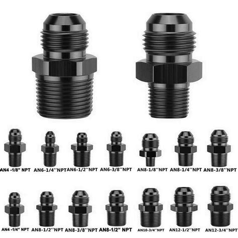 An4 an6 an8 an10 an12 a 1 8 1 4 3 8 1 2 3 4 npt óleo adaptador de