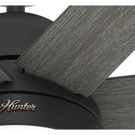 Hunter Phenomenon Simpleconnect 60 In Matte Black With Dark Gray Oak Blades Led Indoor Smart