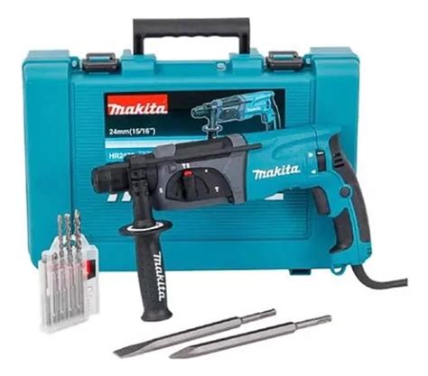 Rotomartillo Electroneumático Makita Martelete Hr2470x21 Con 800w De