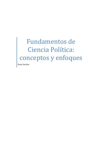 Tema Los Conceptos Enfoques Y Debates Actuales En La Ciencia Politica Pdf