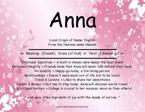 anna name meaning | Weibliche vornamen, Vorname