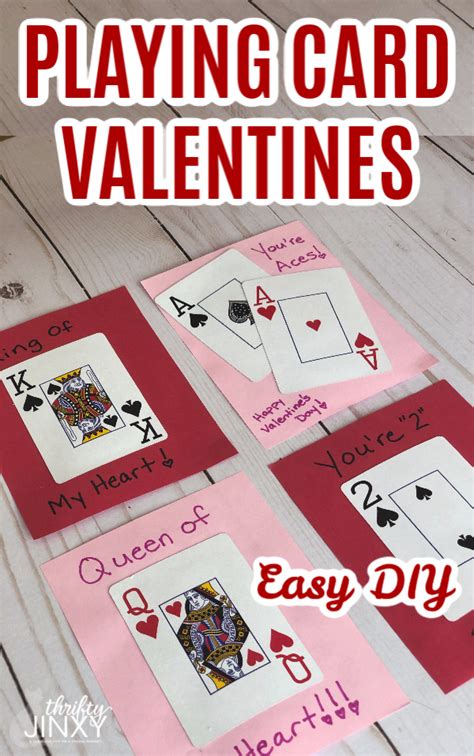 These Fun And Easy Diy Playing Card Valentines Use A Regular Deck Of