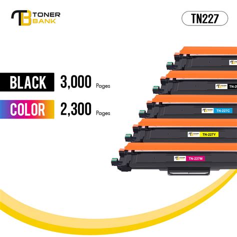 Pk Tn Bk C M Y Toner Cartridge Replacement For Brother Hl L Cw