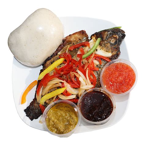 Banku & Pepper w/ Tilapia Fish - Asante's Caribbean African Restaurant