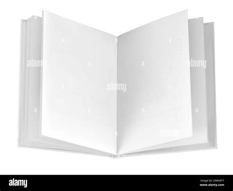 Close Up Of A Blank White Book On White Background Stock Photo Alamy