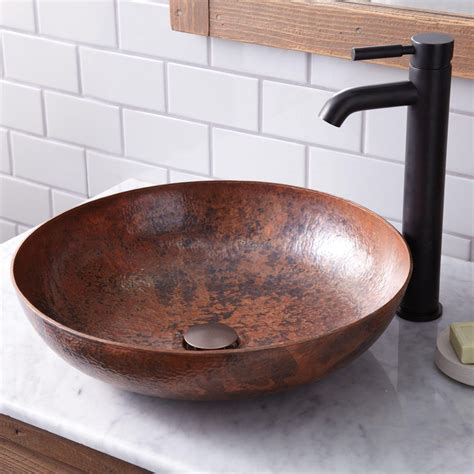 Native Trails Maestro 17 Round Copper Bathroom Sink Tempered Copper The Sink Boutique