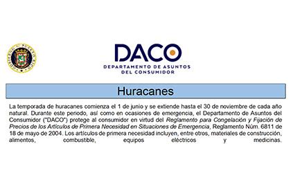 Folletos DACO Departamento De Asuntos Del Consumidor De Puerto Rico