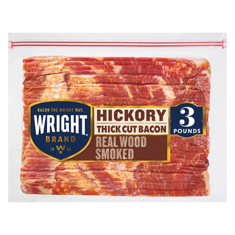 Wright Brand Hickory Smoked Thick Cut Bacon Oz Walmart