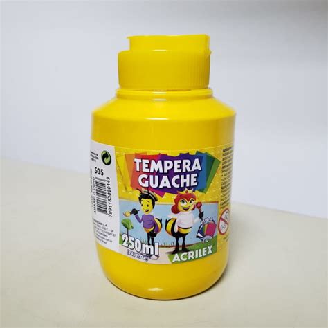 Tinta Guache Ml Acrilex Amarelo Elo Produtos Especiais